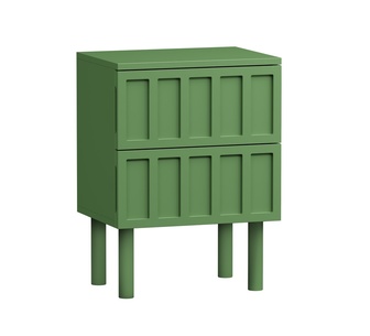 Ember 2 Drawer Green Bedside Table