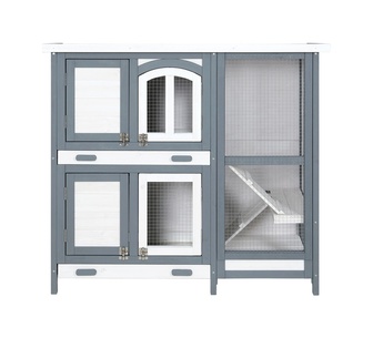 Enrile Grey White Wooden Pet Enclosure