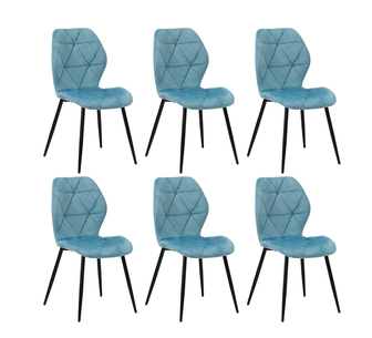 Set of 6 Erich Dining Chair Blue
