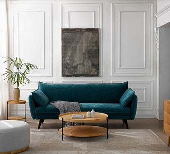 Erwen 3 Seater Green Sofa Bed