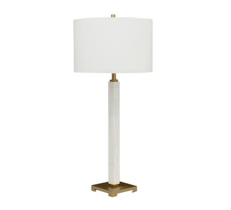 Eser Marble Table Lamp White