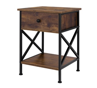 Eshan Brown Vintage Bedside Table