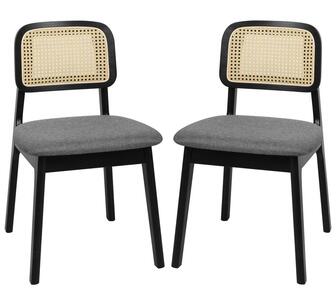 Esnyr Set of 2 Dining Chairs Black