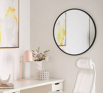 ESSENTIALS MIRROR ROUND BLACK