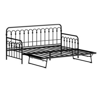 Ettie Metal Daybed w/trundle Single Black