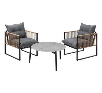 Evanna 3 Piece Outdoor Lounge Set