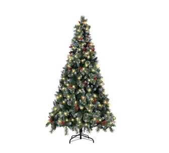 Eva 7FT Christmas Tree 1400 Tips Green/White