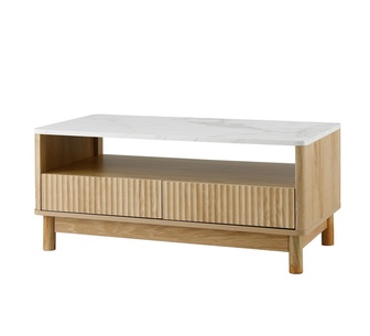 Evin 2 Drawers Oak Coffee Table