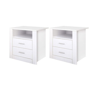 Set of 2 Fajardo White Bedside Table