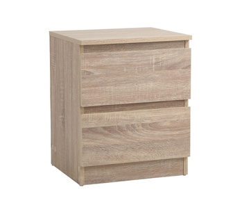 Farhan 2 Drawers Natural Bedside Table