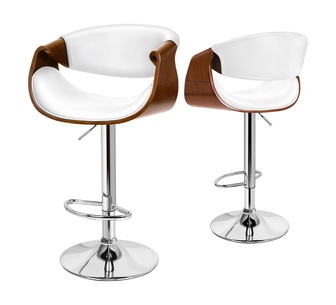 Set of 2 Farnaiza White Bar Stools