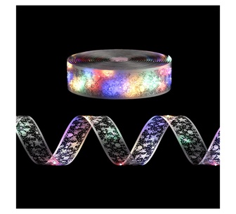 Holly Jolly 20M LED Christmas Fairy Ribbon Lights Multi