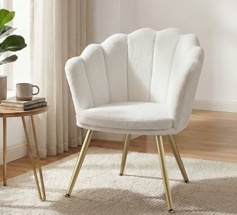 Fawn White Accent Chair