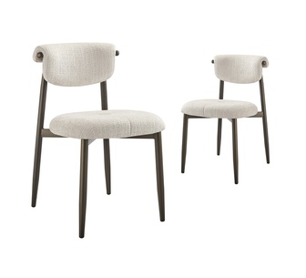 Set of 2 Felyra Natural Beige Dining Chairs