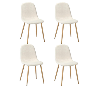 Set of 4 Fely Dining Chairs Natural