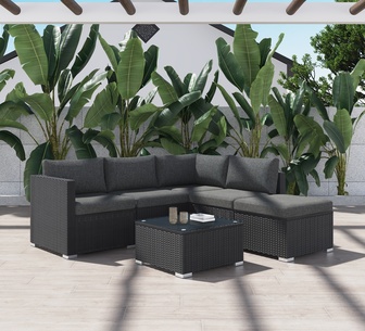 Fernando Outdoor Modular Lounge Set Black