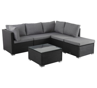 Fernando Outdoor Modular Lounge Set Black