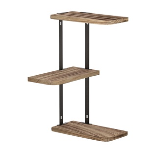 Filara 3 Tier Oak Wall Shelf