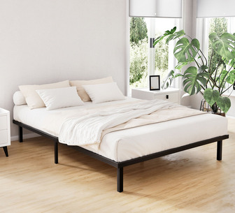 Fire Double Black Metal Bed Base