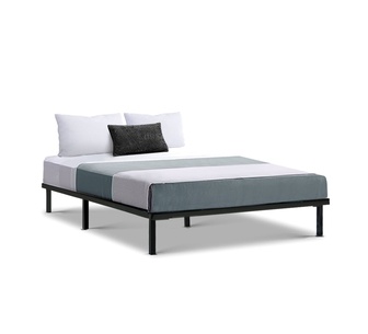 Fire Double Black Metal Bed Base