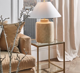 Flamora Taupe Table Lamp