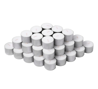 Set of 100 Flickora Alluminum Cup Tealight Candle White