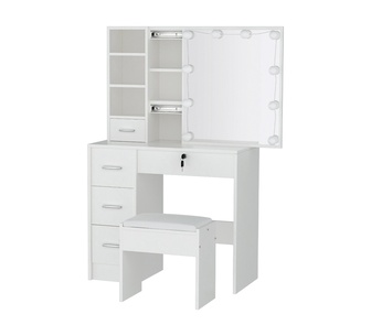 Florin Dressing Table Set White