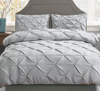 Flozia Super King Grey Quilt Cover Set
