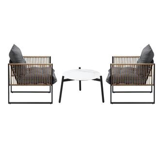 Florette 3 Piece Outdoor Lounge Set