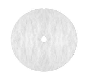 Holly Jolly 120cm Christmas Tree Skirt Plush & Fluffy White
