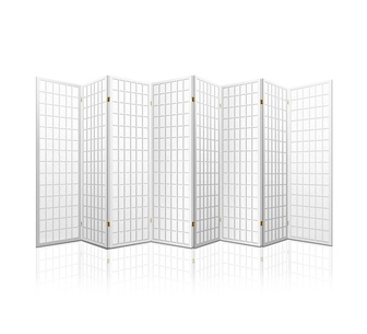 Foldana 8 Panel White Room Divider