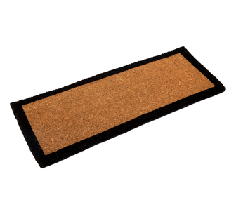 Four Corners Border Coir Doormat 75X120cm Black