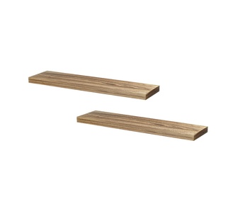 Set of 2 Froy 90cm Oak Wood Floating Wall Shelf
