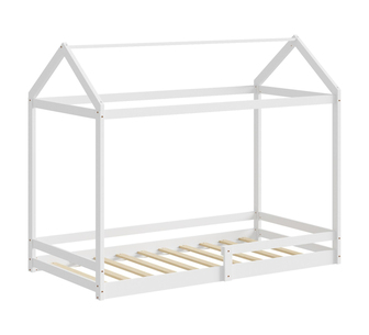 Gable Single Kids House Bed Frame White