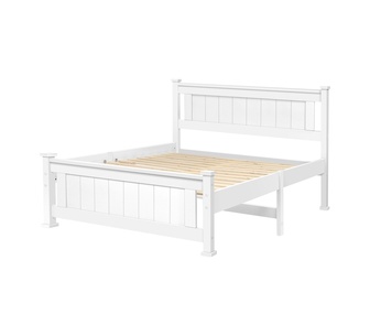 Galdy Single White Pine Wood Bed Frame