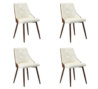 Galanta 4 Seater White Dining Table Set