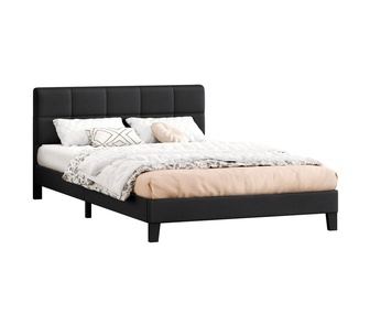 Gamora Double Charcoal Fabric Bed Frame