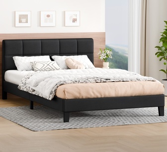 Gamora Queen Charcoal Fabric Bed Frame