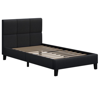 Gamora Single Charcoal Fabric Bed Frame