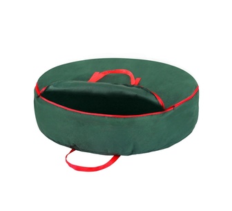 Holly Jolly Christmas Garland Wreath Storage Green