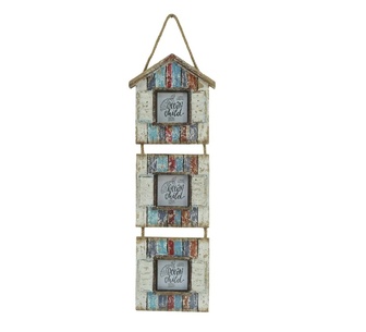 Gema Handcrafted 3 Photo Frame Hanging Beach House Multi