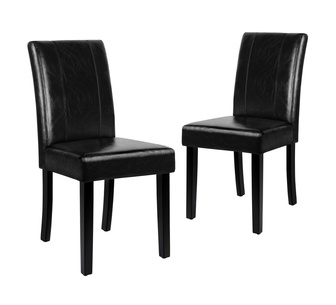 Set of 2 Georgy Black PU Dining Chair