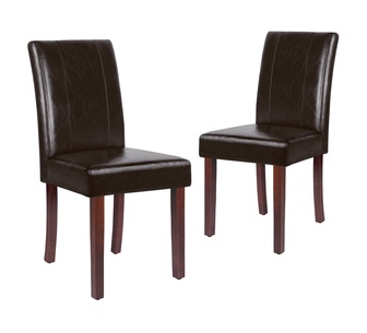 Set of 2 Georgy Brown PU Dining Chair