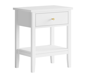 Gerito White Bedside Table