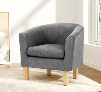 Gethin Grey Fabric Armchair