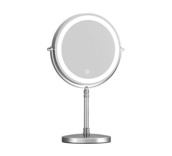 Glimora White 20x20cm Rotating w/ LED Light Mirror