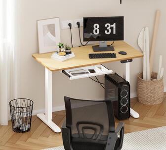 Gracia 140cm White Oak Electric Standing Desk