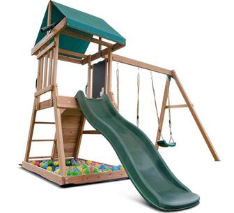 Greenvale Play Centre with 1.8m Green Slide