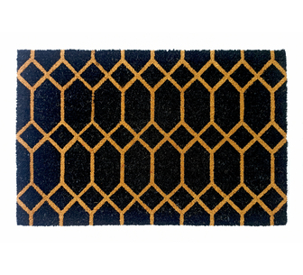 Grilles PVC Backed Coir Doormat 60X90cm Black