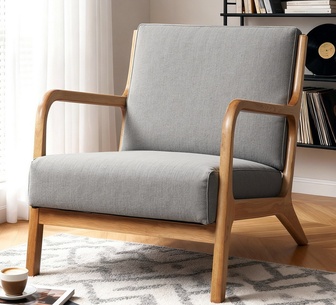 Grover Grey Fabric Armchair